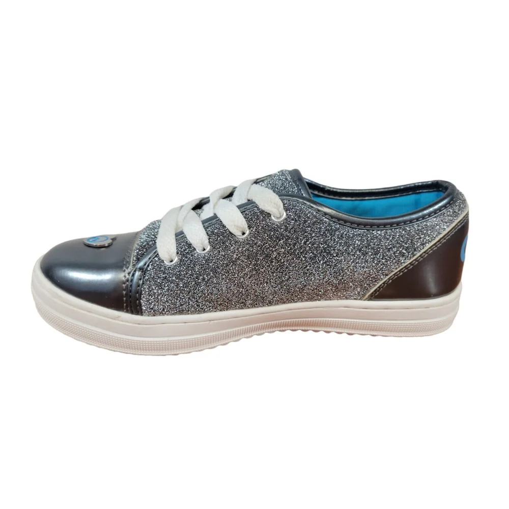 Osiris Lona Girls Athletic Glitter Silver Sneaker‎ Shoes Size 4